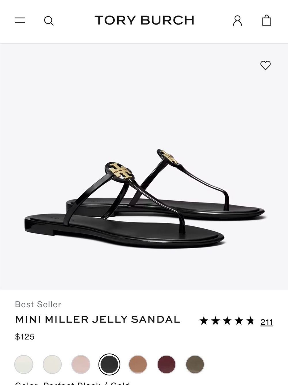 Mini Miller Tory Burch Black Jelly sandal - Picture 13 of 13